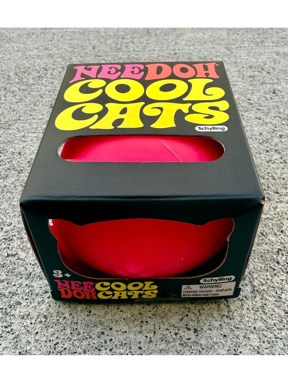 Schylling NeeDoh Cool Cat Squeeze Toy - Pink, Purple, or Teal - Sensory Fidget